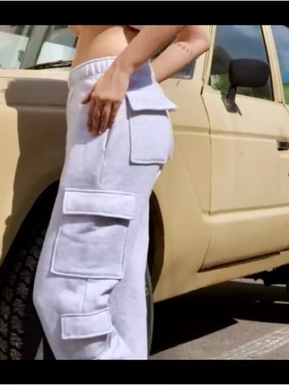 Cargo Pocket Sweatpants - Light Gray